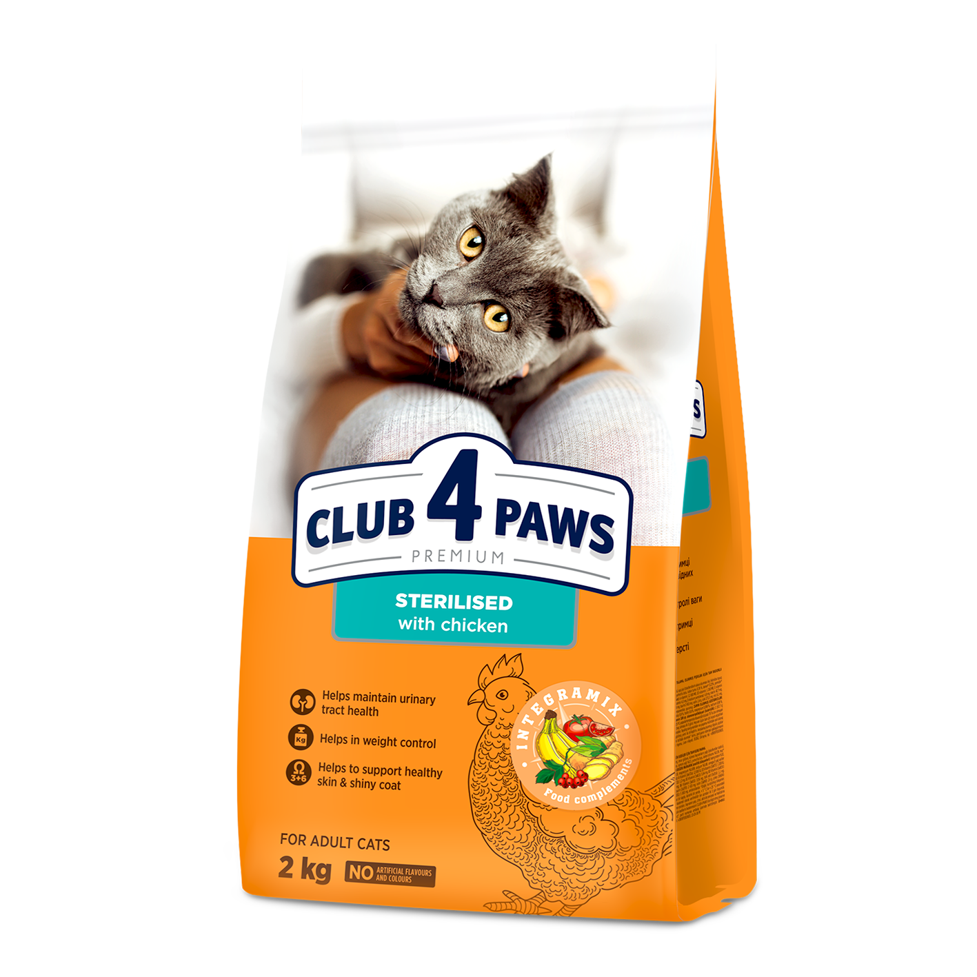 CLUB 4 PAWS dla kotów sterylizowanych kurczak 2kg