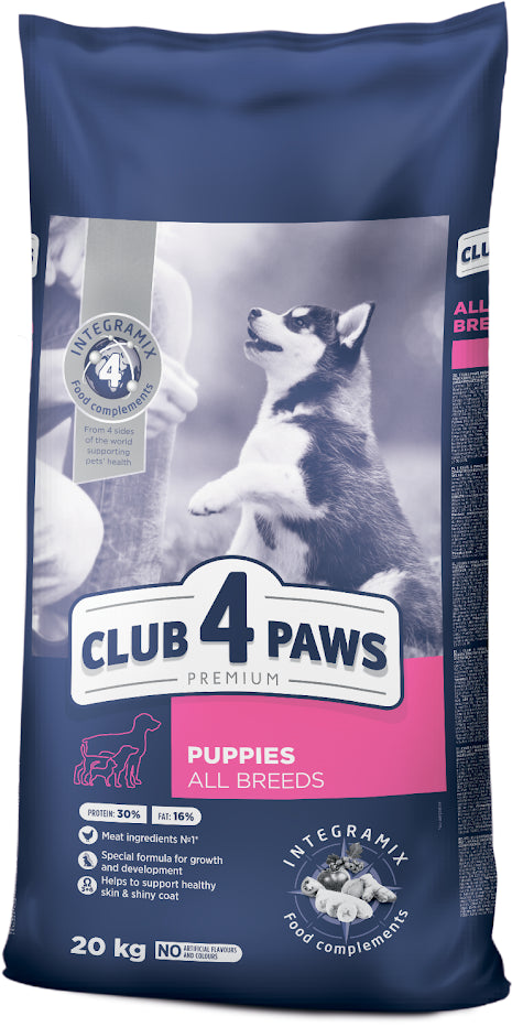 CLUB 4 PAWS Premium sucha karma dla szczeniąt – Kurczak, 20 kg