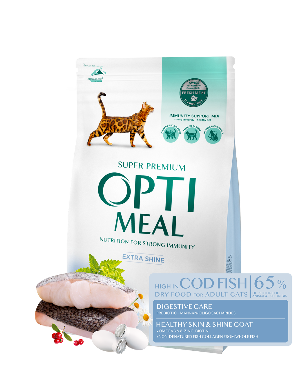 OPTIMEAL Super Premium sucha karma dla kotów - dorsz 700 g