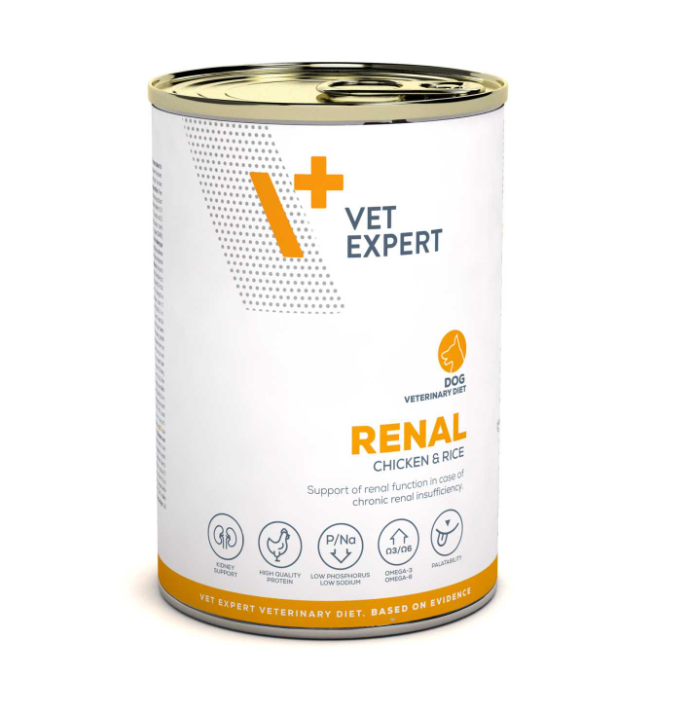 VET EXPERT RENAL DOG 400g - mokra karma weterynaryjna dla psów