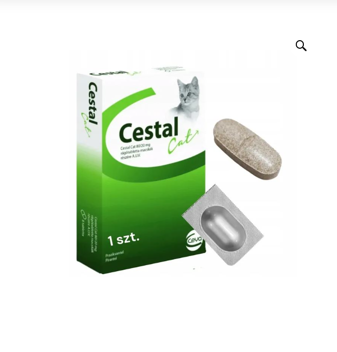 Cestal Cat tabletki na odrobaczenie dla kota 80/20mg - 1 tabletka