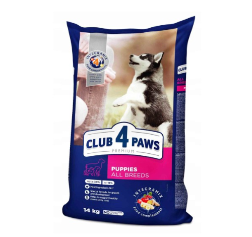 CLUB 4 PAWS Premium sucha karma dla szczeniąt – Kurczak, 14 kg