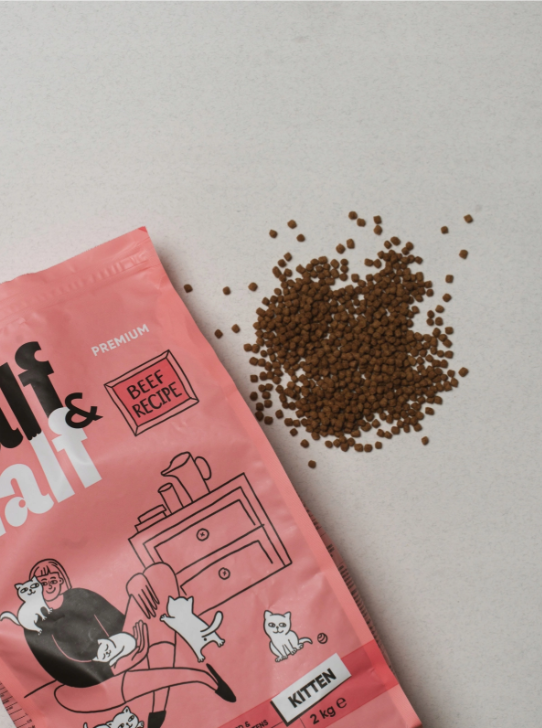 Half&Half sucha karma dla kociąt - wołowina 2 kg