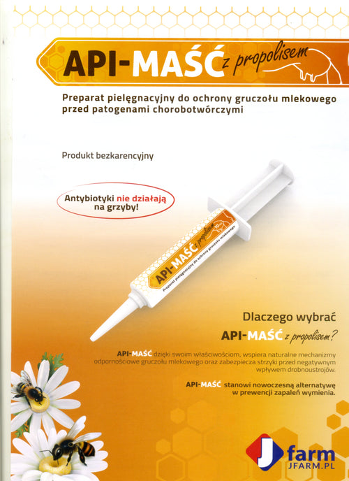 API-MAŚĆ Z PROPOLISEM na zapalenia wymienia bezkarencyjna 10ml